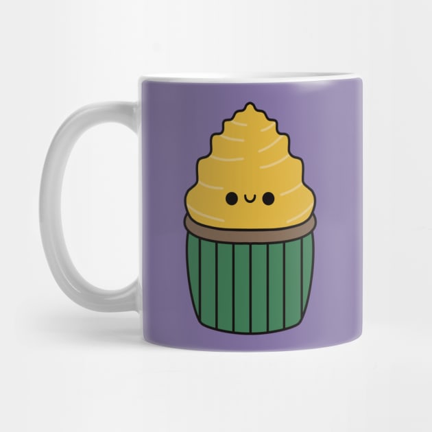 Cute Banana Cupcake - Kawaii Cupcake by KawaiiByDice